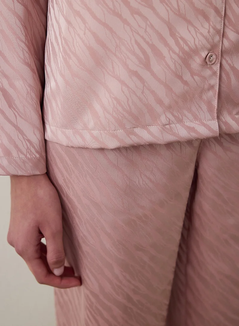 Penti Rose Penti Rose Emma Shirt Collar Long Sleeve Satin Pajama Set for Women | Best Price UAE